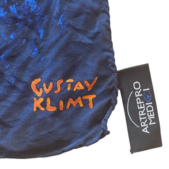Gustav Klimt THE VIRGIN Silk Art Scarf Square Hand Rolled Hems Artrepro Medici - Picture 4 of 5